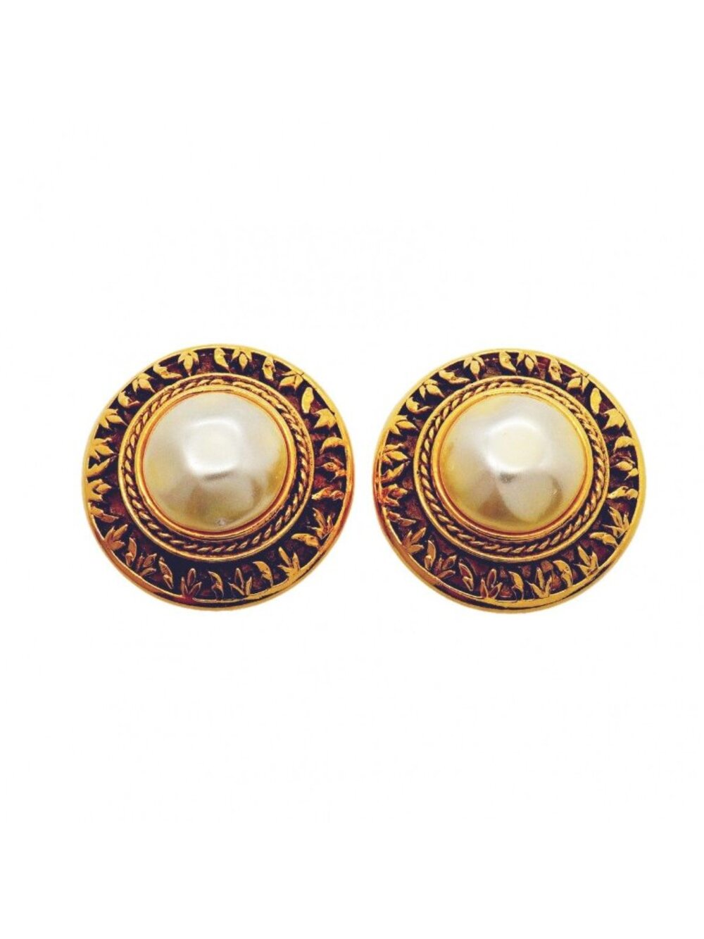 Chanel Earrings Vintage Gold - Picture 1 of 6